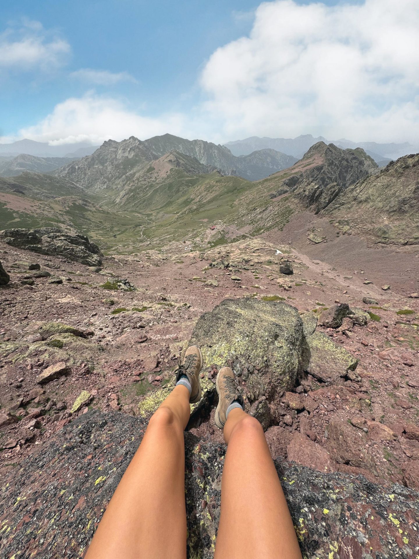 A view over a mountain range in Corsica